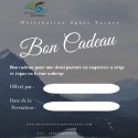 Bon cadeau pour une sortie en raquettes à neige et un repas