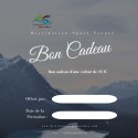 Bon cadeau pour une sortie en raquettes à neige et un repas